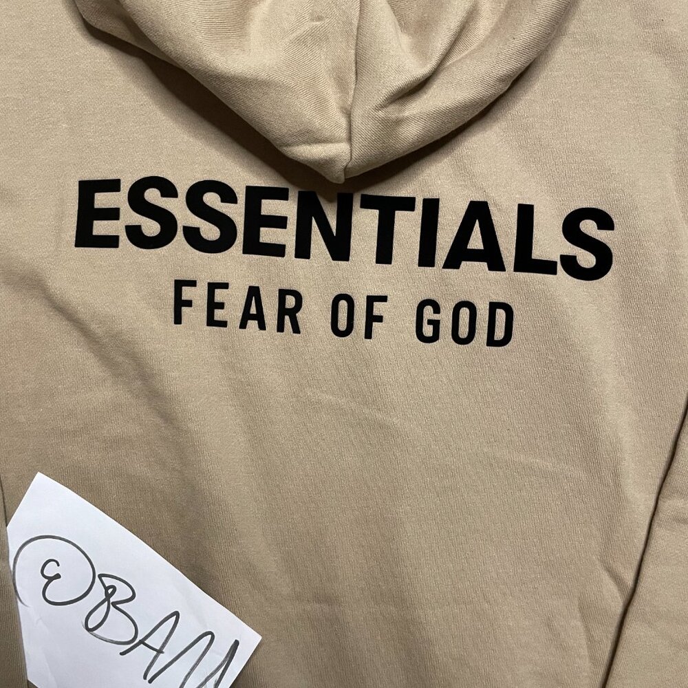 FOG - Fear of God Essentials Desert Sand Fleece Hoodie - (READ DESCRIPTION) - Picture 5 of 11